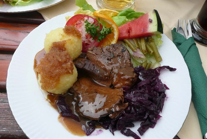 Foto von sächsischen Sauerbraten